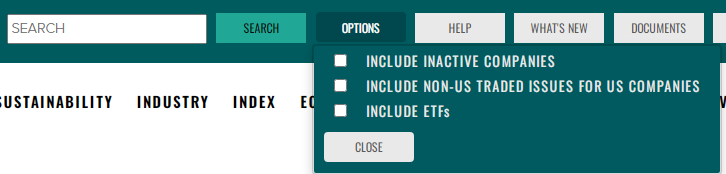 Image showing company name search options.